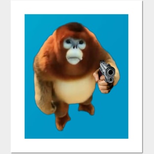 Monkey holding you up for bananas Posters and Art